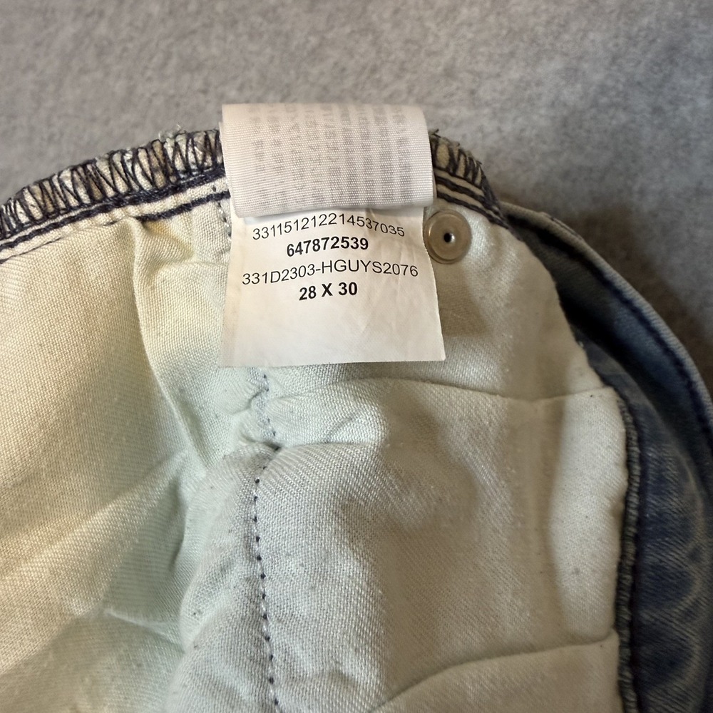 Hollister Super Skinny Jeans Light Wash Distressed Paint Splatter Ripped W 28/6 - Picture 8 of 9
